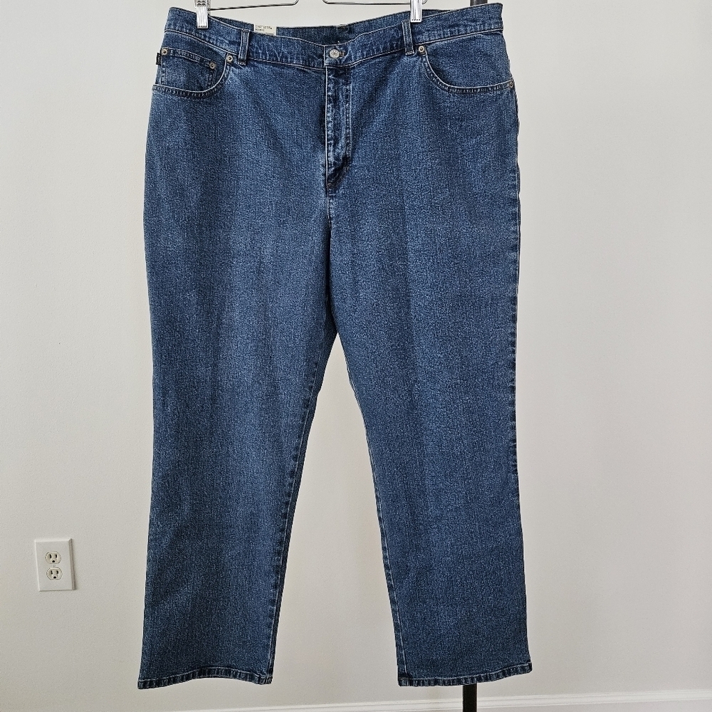 Lauren Ralph Lauren 22W Plus Size Stretch Classic Fit Medium Wash NWT